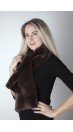 Dark brown rex fur scarf